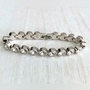Touchstone Crystal by Swarovski Ice Bracelet in Clear. NIB. 7" long.